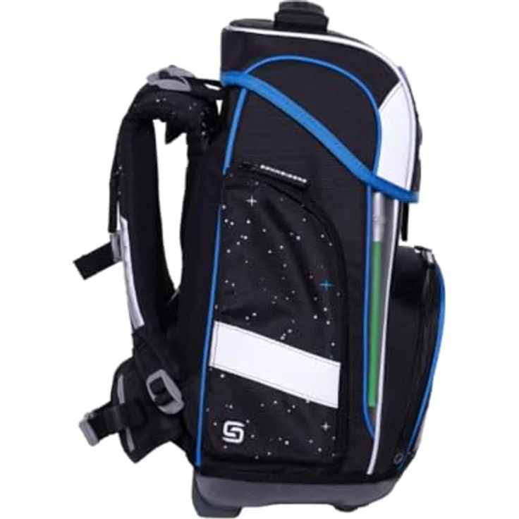 Schneiders Vienna Ergolite Space Quest, ergonomischer Schulranzen aus 100% recycelten PET-Flaschen, 22 Liter Volumen, inklusive LED-Leuchtstäbe und 9-teiligem Set – Bild 8