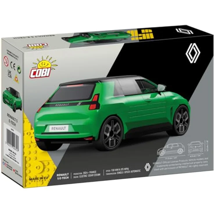 COBI Renault 5 e-tech, Modellfahrzeug aus Bausteinen, grün – Bild 4