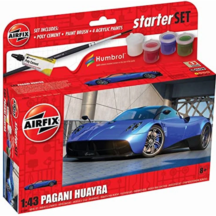 Airfix A55008 Pagani Huayra, Maßstab 1:43 Modellbausatz für Auto-Modellbau, Mehrfarbig – Bild 1