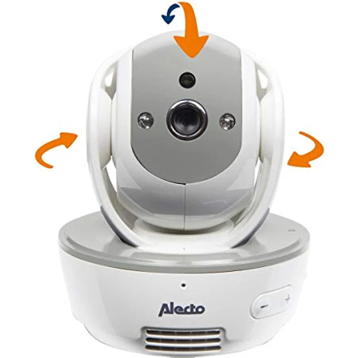 Alecto DVM-200GS Video-Babyphone mit 4,3"-Farbdisplay, Nachtzicht, Talk-Back-Funktion und Temperaturanzeige - Weiß/Grau – Bild 3