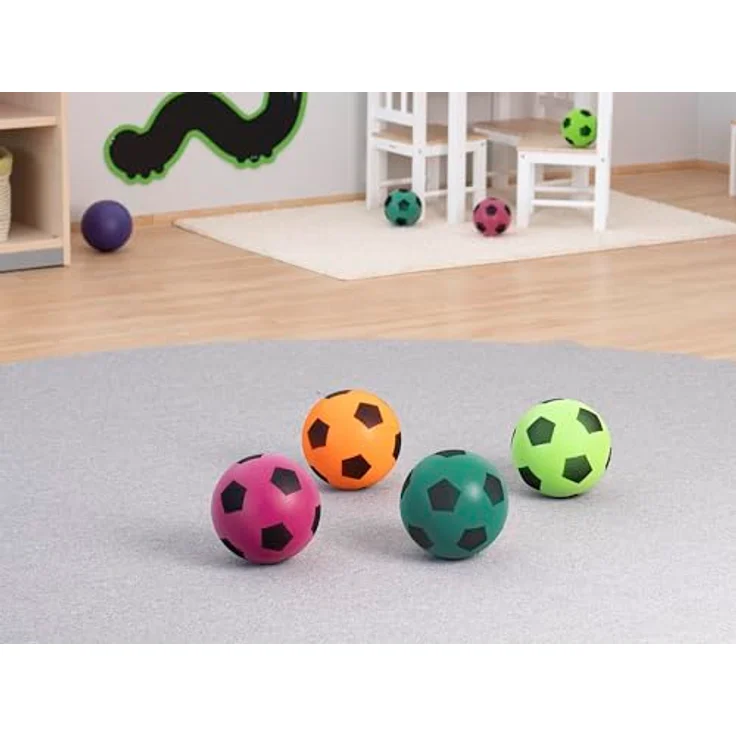 Betzold Sport Spielball Softbälle, 4er-Set – Weiche Vollschaumbälle für Kinder, verschiedene Durchmesser – Bild 7