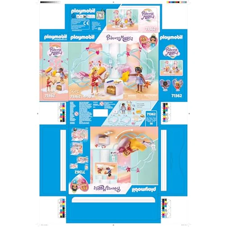 PLAYMOBIL Himmlische Pyjamaparty 71362, Spielset mit Regenbogenprinzessinnen und Wolkenschaukelbetten – Bild 8