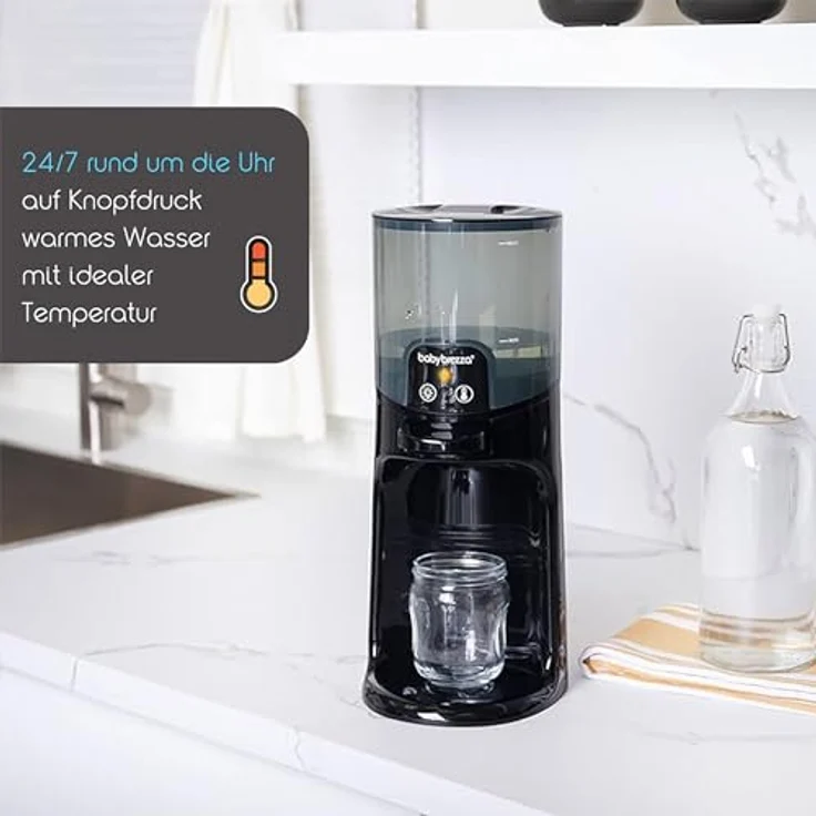 Baby Brezza - Instant Warmer - Intelligenter Flaschenwärmer mit sofortigem Warmwasser in idealer Temperatur für Babyflaschen (Schwarz) – Bild 2