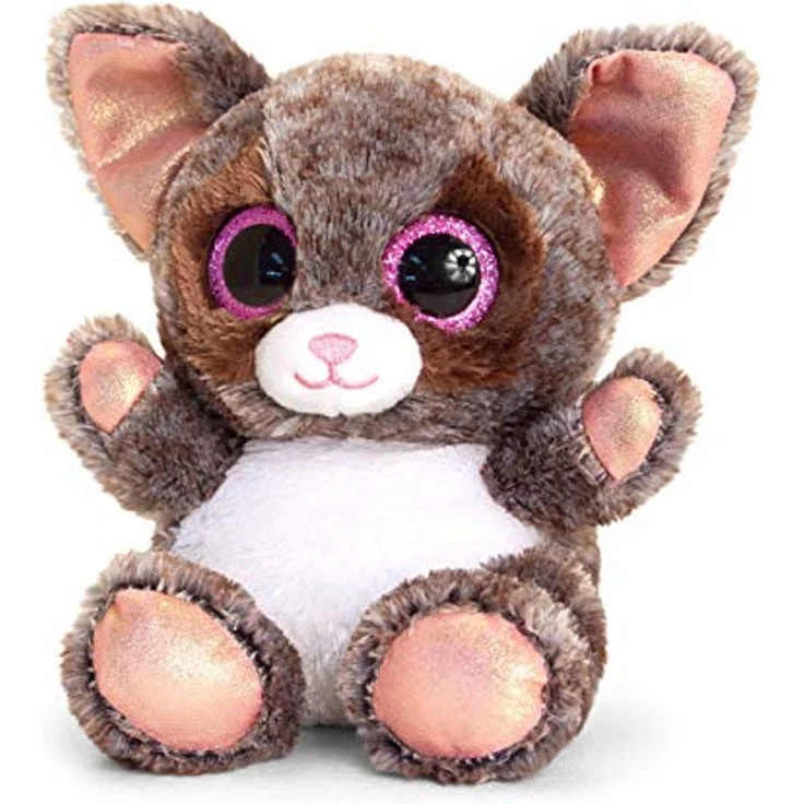 Keel Toys Animotsu SF6147 Plüschtier Buschbaby, ca. 15 cm, mit großen Glitzeraugen und weichem Fell – Bild 1