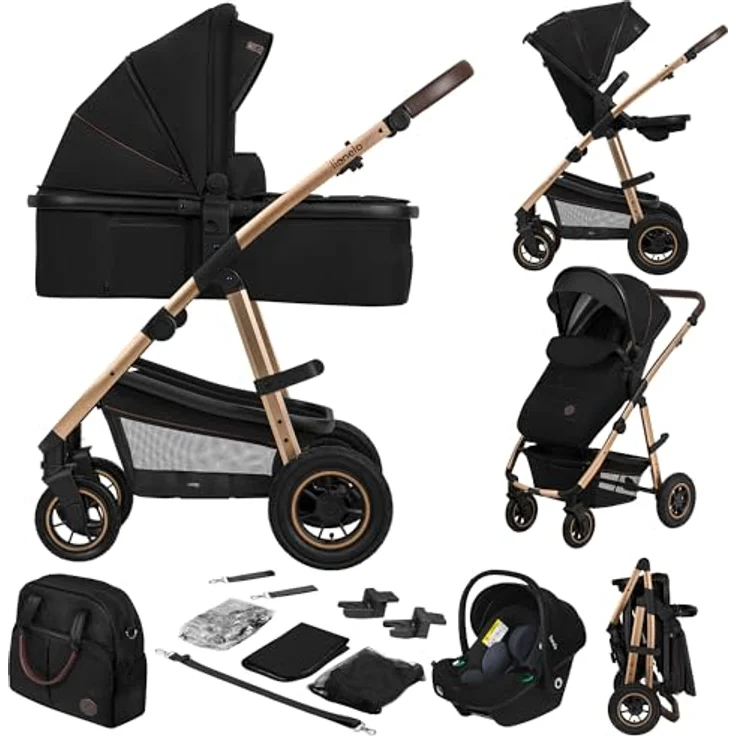 Lionelo Amber 3in1 Kombikinderwagen, XXL SET mit Babyschale für Neugeborene bis 22 kg, robust und komfortabel für städtische Umgebungen – Bild 1