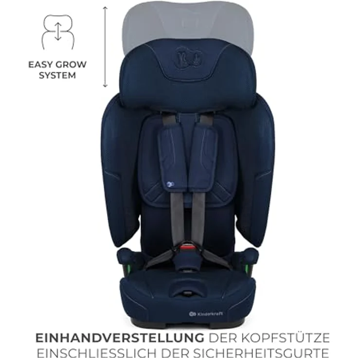 Kinderkraft Fix2Go Autokindersitz, 9-36 kg, mit Schlaffunktion und SAFERIDE Sensor, Navy – Bild 9