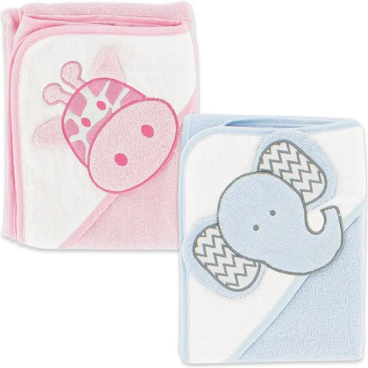 Babykajo Kapuzenhandtuch, Frottee (1-St), Baby Handtuch mit Tiermuster, kuschlig weich, 75x75cm