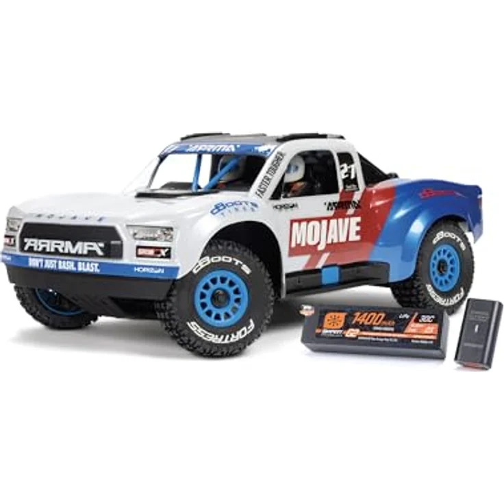 Arrma ARA2304ST2 MOJAVE GROM 223S BLX Brushless 4X4 Small Scale Akku/Lader Weiß - Ferngesteuertes Auto mit Spektrum DSC, 2S LiPo-Akku und USB-C-Ladegerät – Bild 1