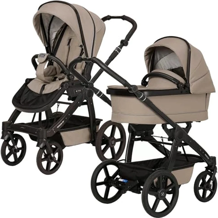 Hartan Kinderwagenset Rock IT Outdoor, Sand, 3-teilig, mit Federung, kugelgelagerten Rädern, 5-Punkte-Gurt, Made in Germany – Bild 2