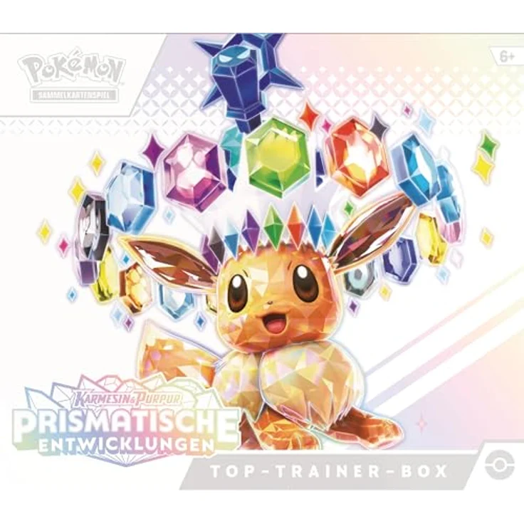 Pokémon Top-Trainer-Box Karmesin & Purpur – Prismatische Entwicklungen (1 Vollbild-Promokarte, 9 Boosterpacks & Premium-Zubehör) – Bild 2