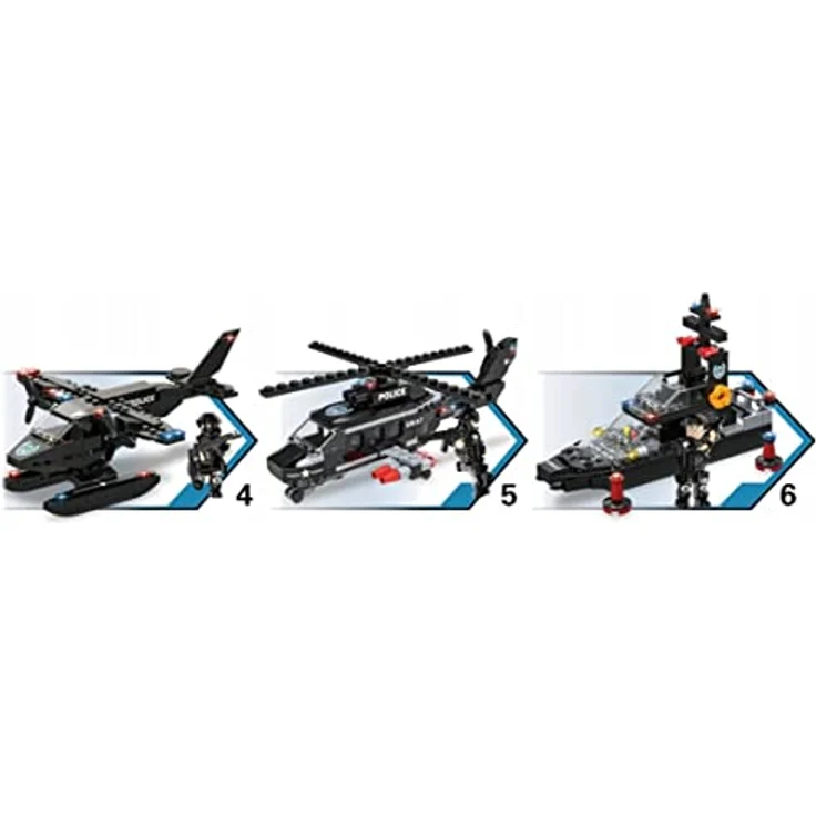 COIL Klemmblöcke Bauklötze, Polizei Kinderspielzeug, Konstruktionsspielzeugsets, Kunststoffklötze, kompatibel mit allen wichtigen Marken – Bild 5