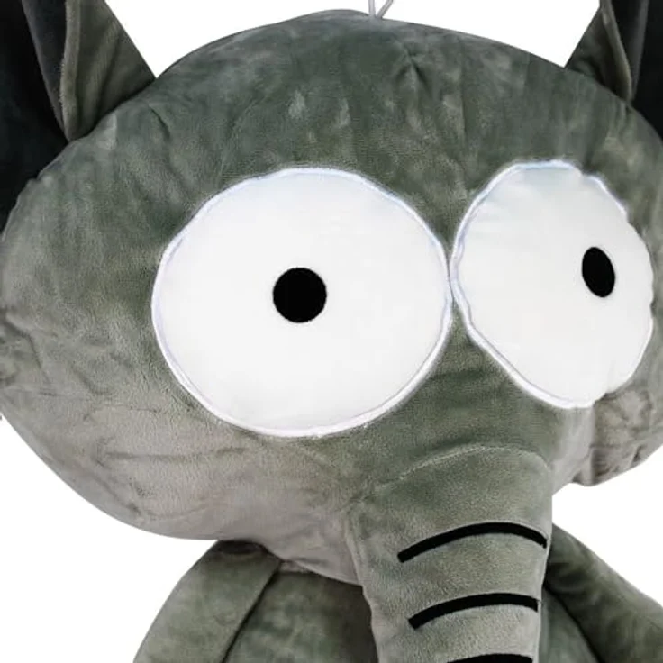 BEMIRO Großer Plüsch Elefant mit Glubschaugen - ca. 50 cm, Kuscheltier in niedlicher Gestaltung, kuschelig weich, ideal als Geschenk – Bild 3