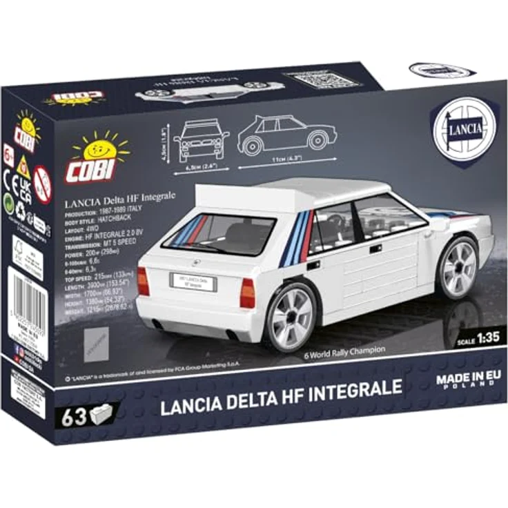 Cobi 24509, 1988 Lancia Delta HF Integrale, Klemmbaustein-Set zur Modellierung des ikonischen Rallyewagens – Bild 4