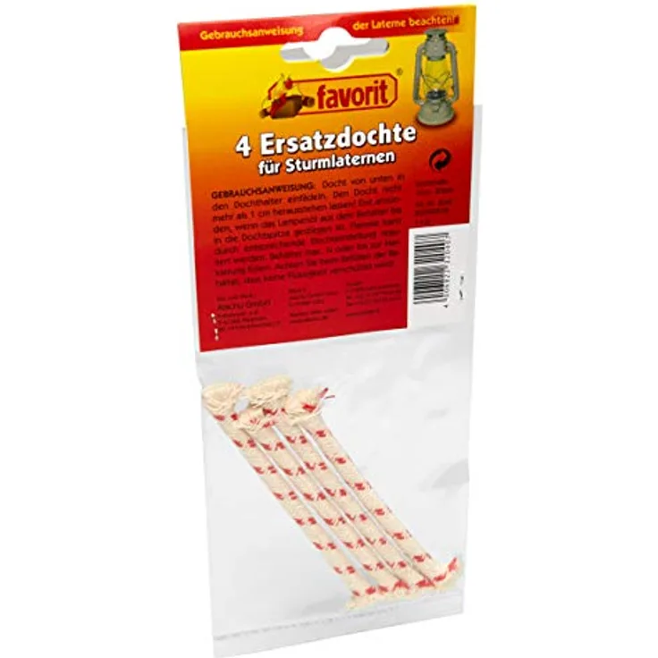 Favorit Ersatzdocht 4er-Set, für Öllampe, Docht für Windlicht, Baumwolle, Höhe 10 cm – 2040, Weiß - Preisvergleich