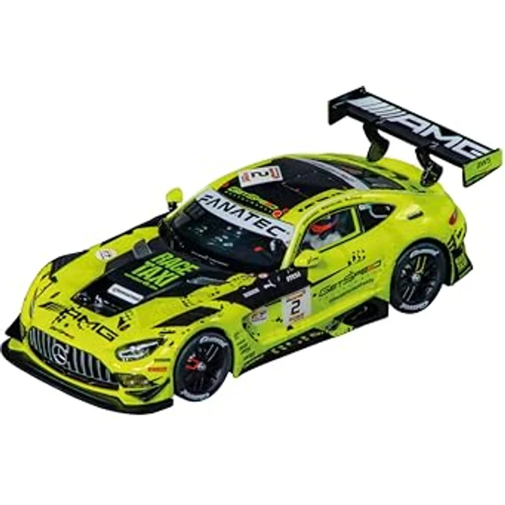 Carrera D132 Mercedes AMG GT3 Evo, No.2 - detailgetreue Nachbildung im Maßstab 1:32 mit funktionierenden Lichtern und Ersatzschleifern – Bild 3