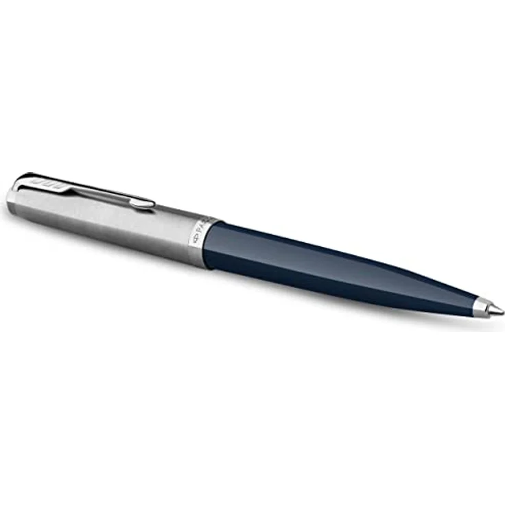 Parker 51 Midnight C.C. M, Kugelschreiber aus Edelstahl, blau, handgefertigtes Schreibgerät mit markanter Silhouette – Bild 2