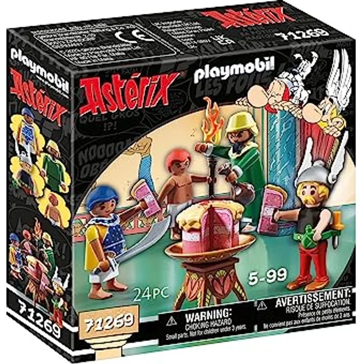 PLAYMOBIL Asterix 71269 Pyradonis' vergiftete Torte, Asterix, Kleopatra`s Vorkoster sowie Pyradonis und dessen Helfer Schraubzieris, Spielzeug für Kinder ab 5 Jahren – Bild 2