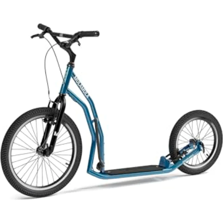 Yedoo Mula Y40, Tretroller mit robustem Stahlrahmen, 20"/16" Luftreifen, verstellbarem Lenker, blau – Bild 1