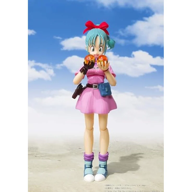 TAMASHII NATIONS Dragon Ball Bulma - Adventure Begins, Actionfigur im klassischen rosa Outfit mit Drachenradar und Pistole, Bandai Spirits S.H.Figuarts – Bild 5
