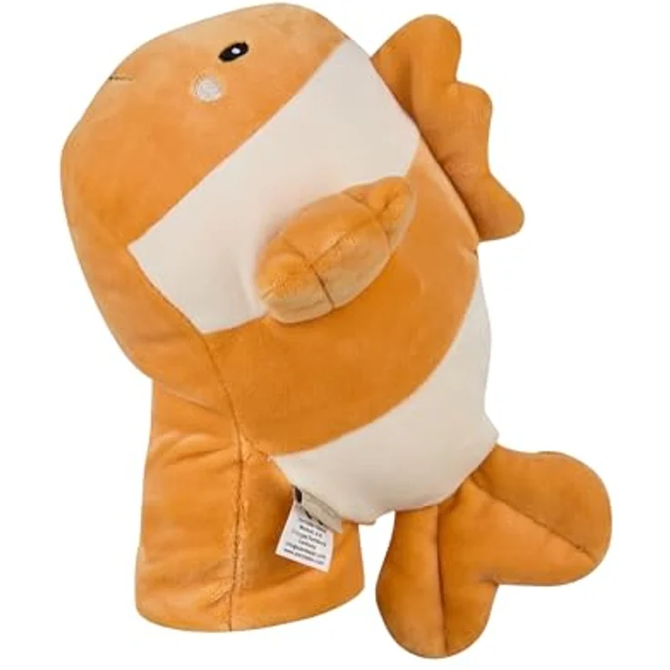 Sterntaler Handpuppe Clownfisch, weiche Kinder- und Babyspielzeug aus Flausch, 16 × 20 × 29 cm, dunkelgelb, wattiert mit Polyesterwatte – Bild 5