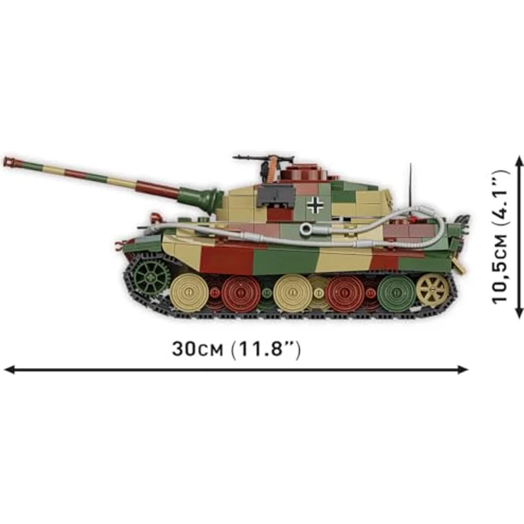 COBI 3113 - Historical Collection - Panzer VI Ausf. Königstiger - Neu, 802 hochwertige Elemente, abnehmbares Mini-Motormodell, inkl. Figur, 1:35 Maßstab, klar strukturierte Anleitung – Bild 5