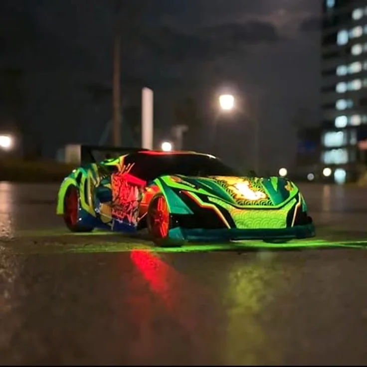 Dickie Toys - RC Auto Laser Samurai (22 cm) - ferngesteuertes Auto für Kinder ab 6 Jahre mit Licht & Sounds, 10 km/h, 2,4 GHz Fernbedienung, inkl. Batterien – Bild 2