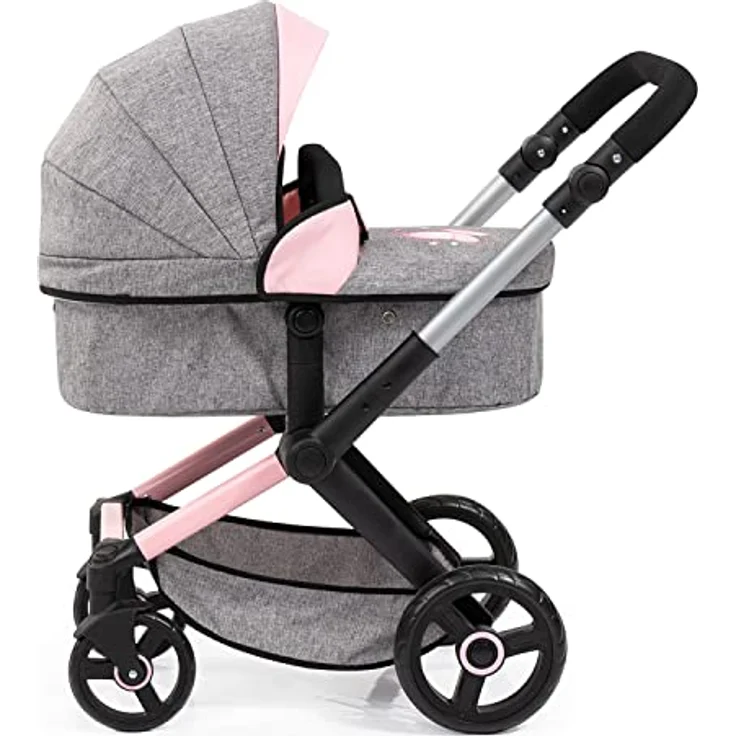 Bayer Design Kombi-Puppenwagen Xeo Schmetterling grau rosa – Bild 3
