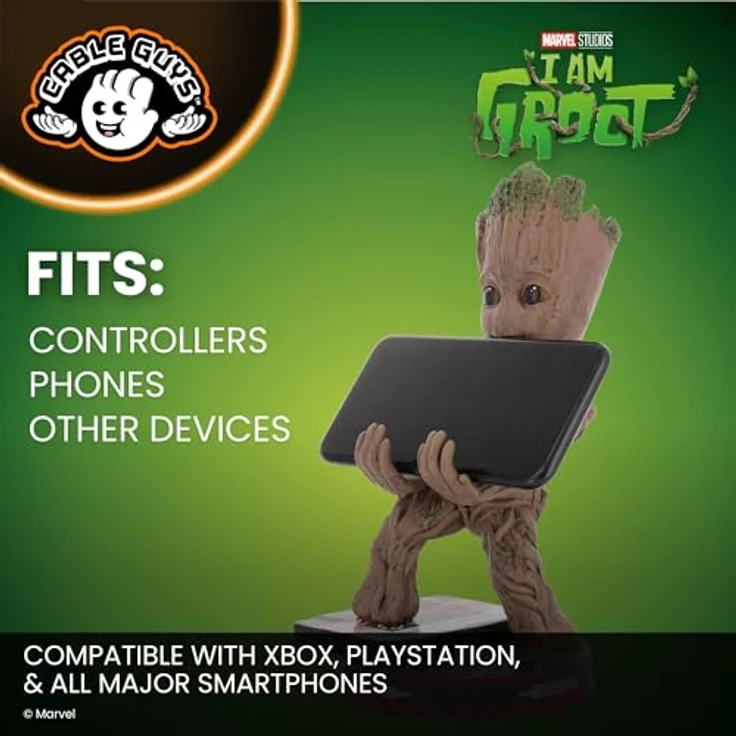 exquisite gaming Marvel Cable Guys Lade-Halter Smiley Toddler Groot 22 cm, intergalaktischer Kabelhalter für Controller und Handy – Bild 8