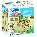 Playmobil® Konstruktions-Spielset Bauernhof-Abenteuer mit Traktor, Anhänger u. tier. Freunden (71656), (29 St), JUNIOR, Made in Europe