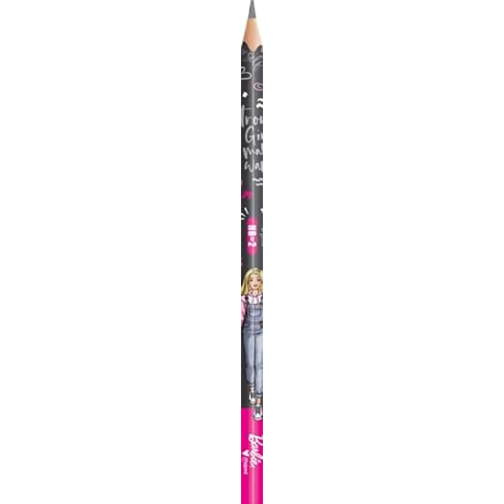 Maped Barbie HB Bleistift mit Radiergummikopf - 6er Pack Holzbleistifte mit Radiergummi - ergonomische Form, offizielle Barbie x Maped-Kollektion, rosa – Bild 3