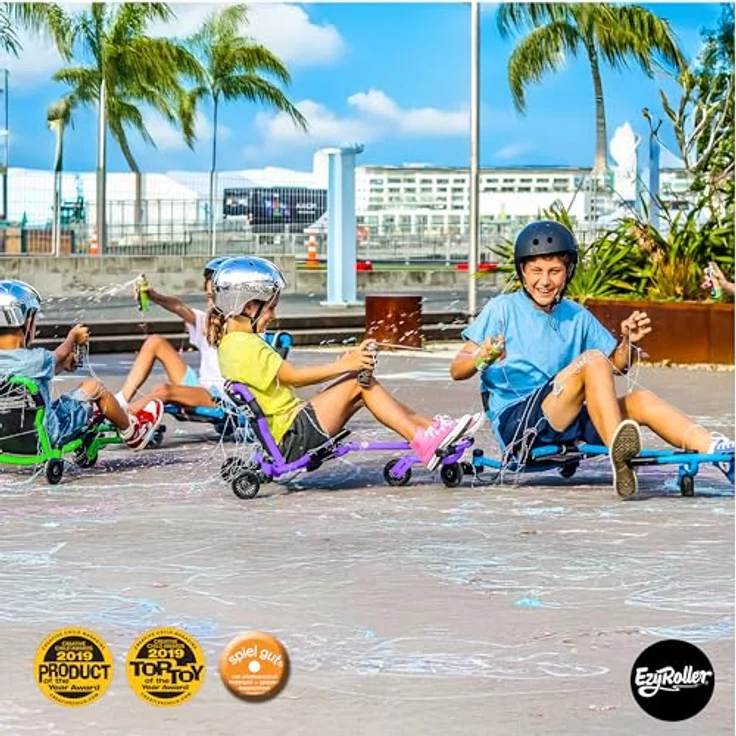 EzyRoller Drifter X Trike, Dreirad Drift Kinderfahrzeug für draußen, geeignet für 6 - 14 Jahre, lila – Bild 7