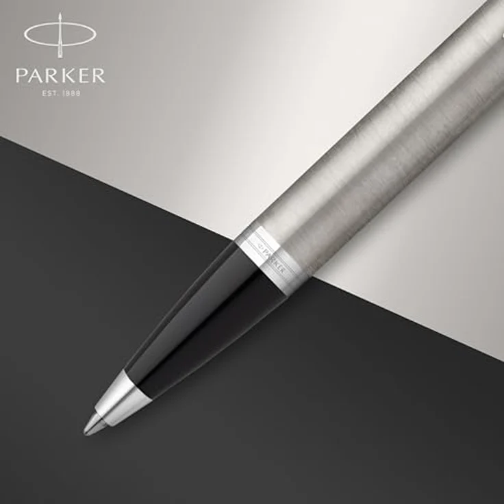 Parker Pen IM Brushed Metal C.C. DuoSet, Kugelschreiber und Füllfederhalter in Geschenkbox, schwarz/silber – Bild 4