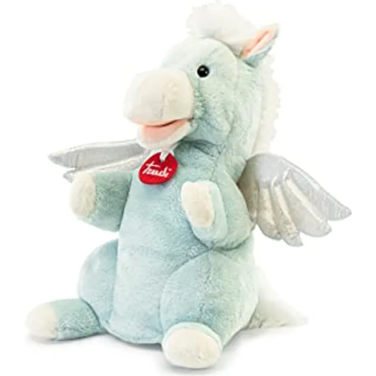 Trudi 29307 Handpuppe Pegasus, hellblau