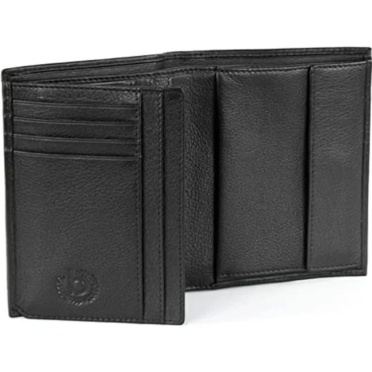 Bugatti Sempre Geldbeutel Männer Leder - Geldbörse Herren Schwarz- Portmonaise Portemonnaie Portmonee Brieftasche Wallet Ledergeldbeutel – Bild 2
