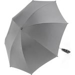 Zamboo Universal Sonnenschirm UV 50+ für Kinderwagen & Buggy | flexibler Sonnenschutz mit 73 cm Durchmesser, Grau