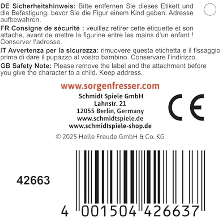 Schmidt Spiele 42663 Sorgenfresser, Twixi, 26 cm, Edition Boogie Woogies, Plüschfigur, Hochwertiger Plüsch in 3D-Look, handwaschbar, ab 0 Jahren – Bild 2
