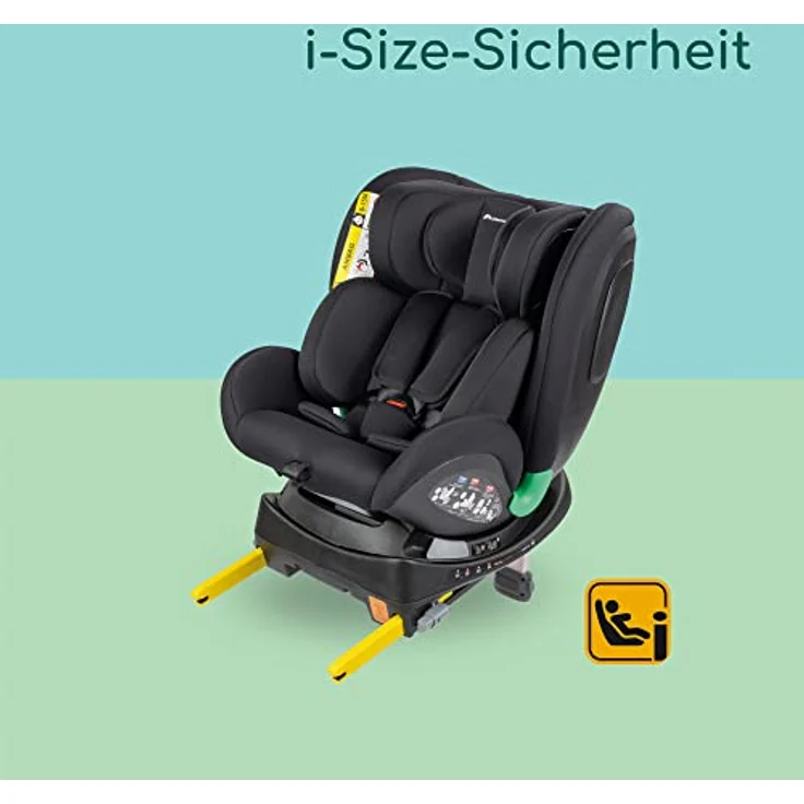 Bebeconfort EvolveFix Plus i-Size, Neugeborenes/Kleinkind/Kindersitz, ISOFIX-Kindersitz mit Stützbein, 360°-Kindersitz, ab Geburt bis zu 12 Jahren, bis 36 kg, 40-150 cm, Black Mist – Bild 6
