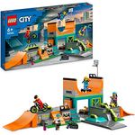 LEGO 60364 City Skaterpark, Spielzeug für Kinder ab 6 Jahren, mit BMX-Rad, Skateboard, Scooter, Inline-Skates und 4 Skater-Minifiguren zum Ausführen von Stunts, 2023 Set