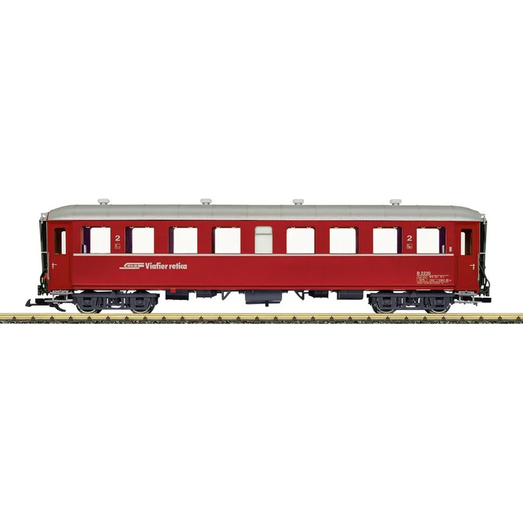LGB 31527G Schnellzugwagen 2.Kl. der RhB, Modell mit LED Innenbeleuchtung, Epoche IV, 66 cm Länge