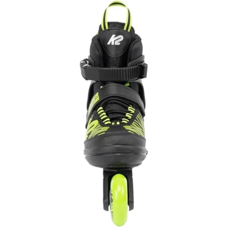 K2 Skates Raider - Jungen Inline Skates Black Lime - Verstellbar, Original Softboot, Stability Plus Cuff, FBI Schiene, ABEC-3 Kugellager, 70mm 80A Rollen - 30G0125 – Bild 3
