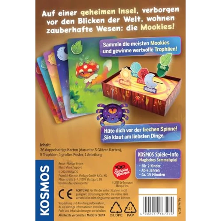 Kosmos Die Insel der Mookies, Brettspiel zum Sammeln mit 36 Spielkarten und zauberhaften Illustrationen – Bild 2