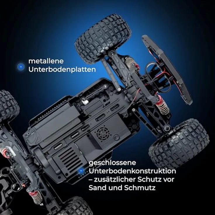 Overmax X-Vast RC Auto 4x4 Offroad Crawler 1:10 mit LED, 2 Akkus, Öldruckstoßdämpfer, 30 km/h, Neongrün – Bild 8