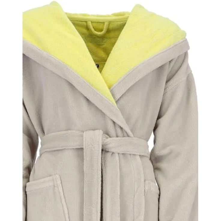 Vossen Bademantel Runa, Beige, leichter Baumwoll-Viskose-Mix, Damen, lässiger Schnitt, schnell trocknend – Bild 3