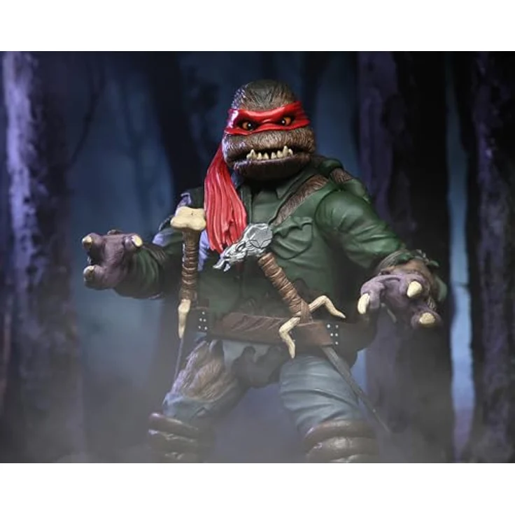 NECA Teenage Mutant Ninja Turtles Universal Monsters Ultimate Raphael als Werwolf Figur, 18 cm, braun, mit Zubehör – Bild 6