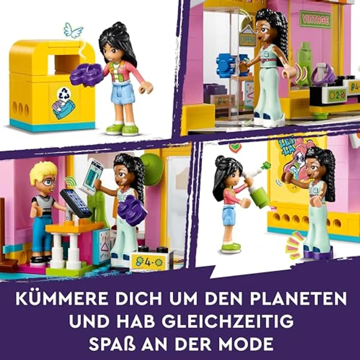 LEGO Friends Vintage-Modegeschäft, Bausatz für Kinder mit Spielzeug-Laden, Figuren und Katze, Modell für Rollenspiele zur sozial-emotionale Entwicklung, Geschenk für 6-jährige Mädchen und Jungen 42614 – Bild 4