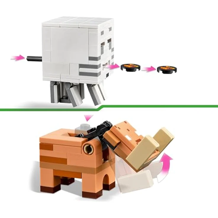 LEGO Minecraft Hinterhalt am Netherportal, Gaming-Spielzeug im Nether für Kinder mit Kampfszenen und legendären Figuren inkl. Ghast, Geschenk für Gamer-Jungs und Mädchen ab 8 Jahren 21255 – Bild 4