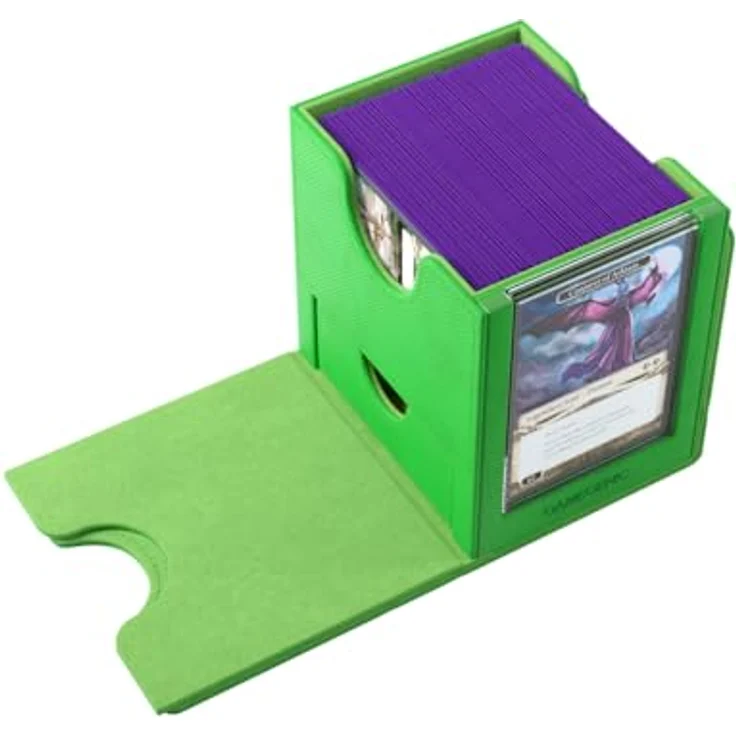 Gamegenic Sidekick PRO 100+ XL, Aufbewahrung für bis zu 100 doppelt gesleevte Karten, grün, mit UV-Schutz und zusätzlicher Schublade für Tokens und Zubehör – Bild 4