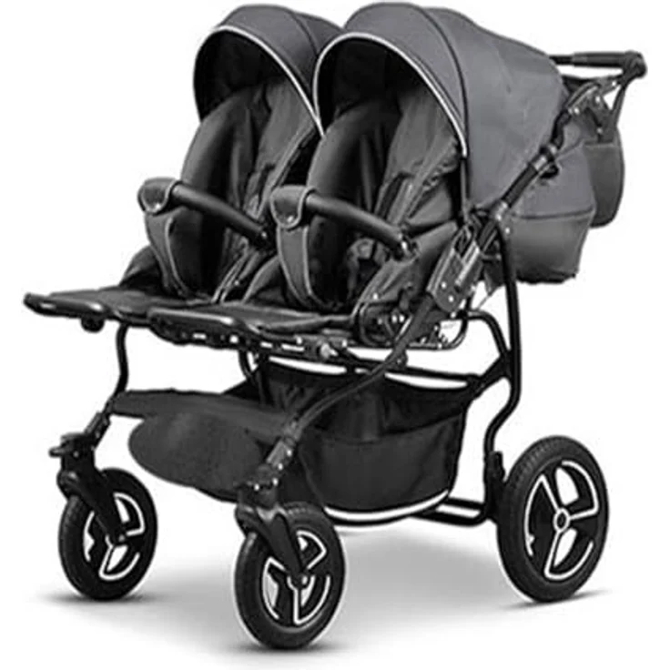 Elcar Zwillingskinderwagen 2 in 1 Twin Star inkl. Sportsitze - 10 Teile - in 16 Farben – Bild 3
