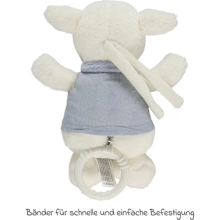 kindsgard Spieluhr Slumma - Schaf - Blau, Kuschelspieluhr mit beruhigender Melodie und sicherem Reißverschluss