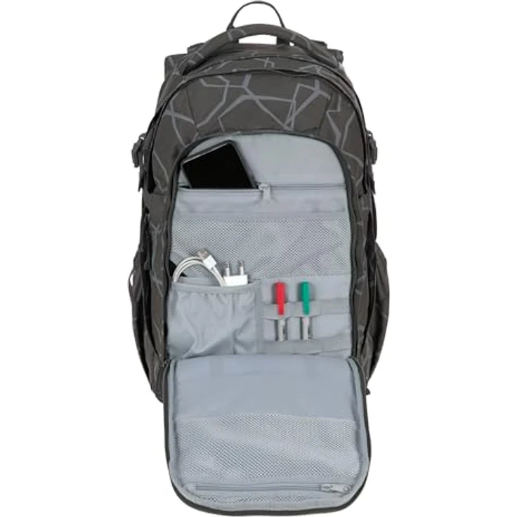 LÄSSIG BOLD Origin Schulrucksack, ergonomisch, 30 l Volumen, reflektierend, grau – Bild 5